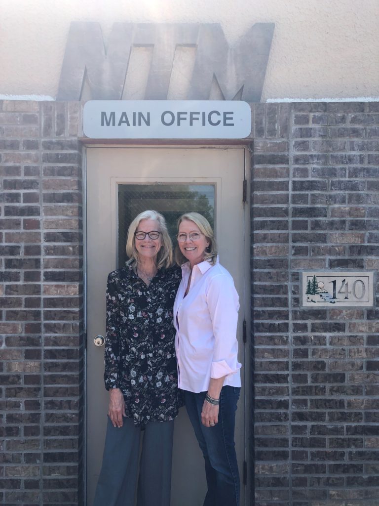 Cindy and Barb outside the NTM main office