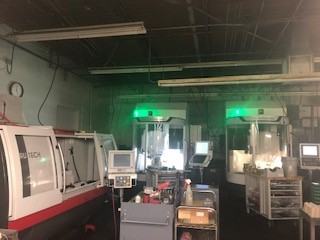 Machines powered down in the NTM machine shop
